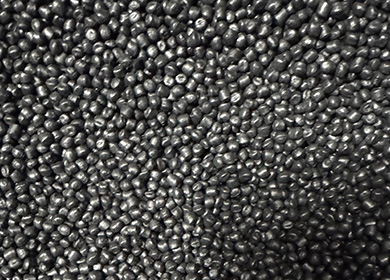 Plastic granules ready for injection moulding