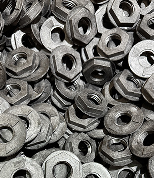 Small black plastic injection moulded parts